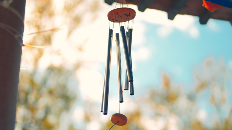 Hanging wind chimes