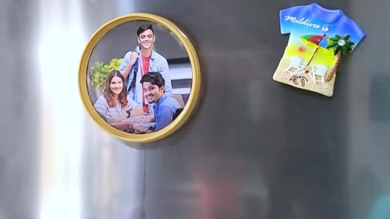 Magnets on a fridge