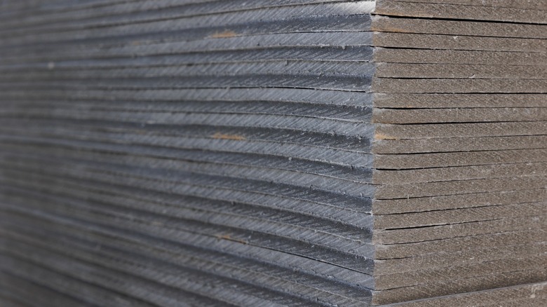 A stack of MgO panel boards