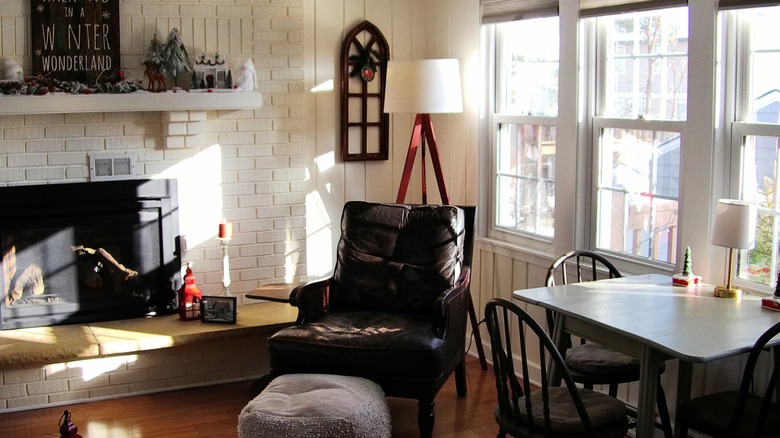 Morning light warming winter room