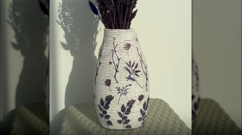 Vase made from an old detergent bottle