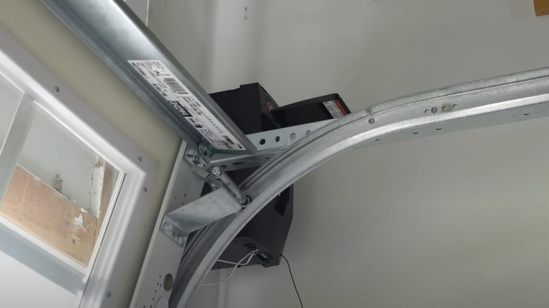 wall mounted garage door opener installed