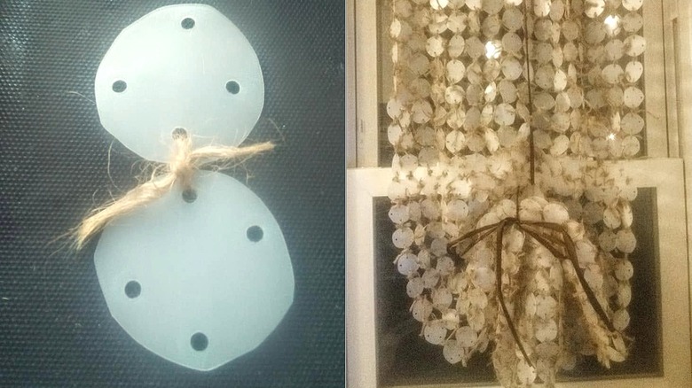 DIY plastic bead window covering