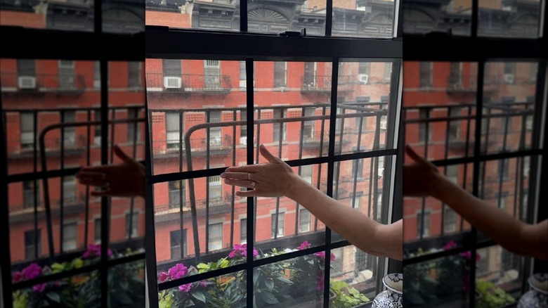 DIY window hack with electrical tape