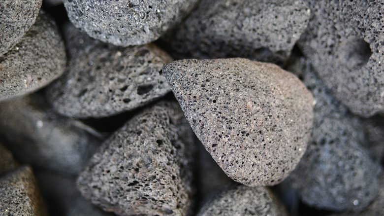 A pile of pumice rocks
