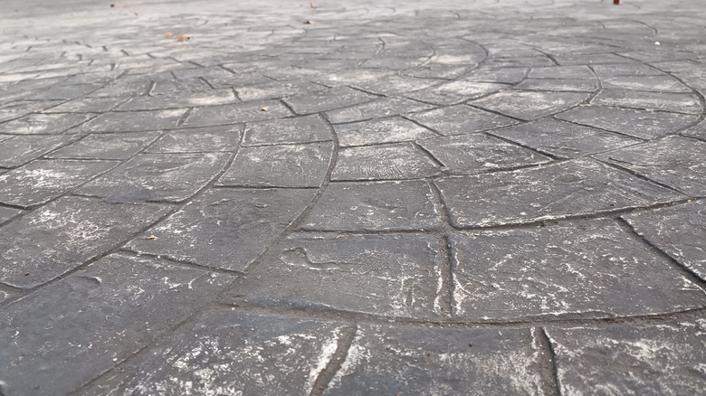 A European fan stamped driveway