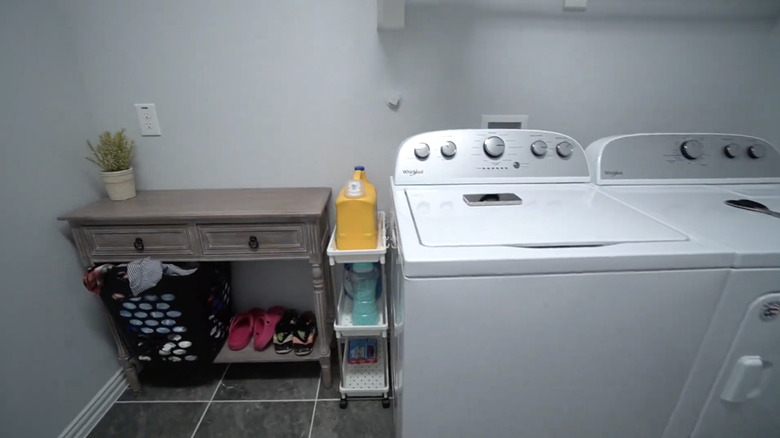 laundry room rolling cart storage