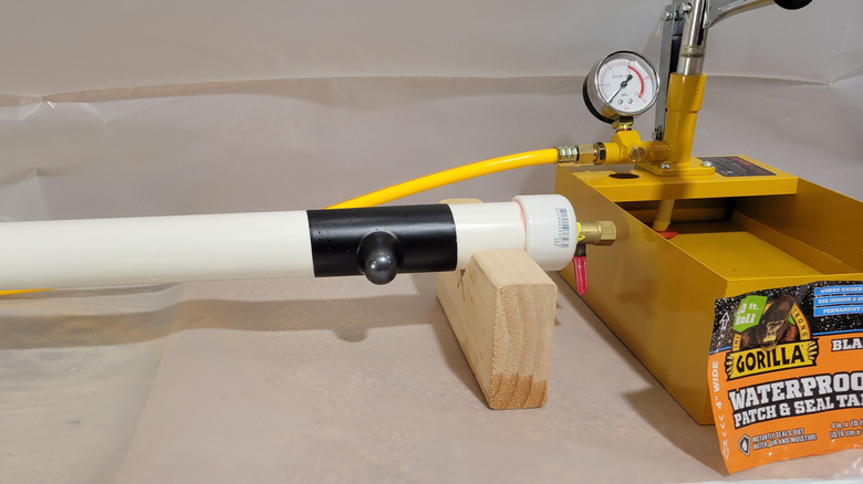 Measuring the water pressure resistance of Gorilla waterproof tape