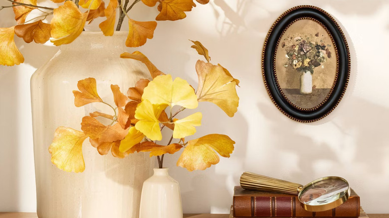 Hearth & Hand oval floral wall art