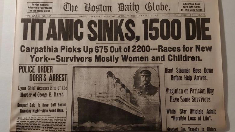 Reprint of an article about the Titanic