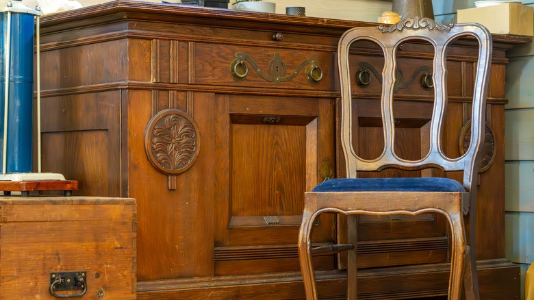 Wooden furniture pieces