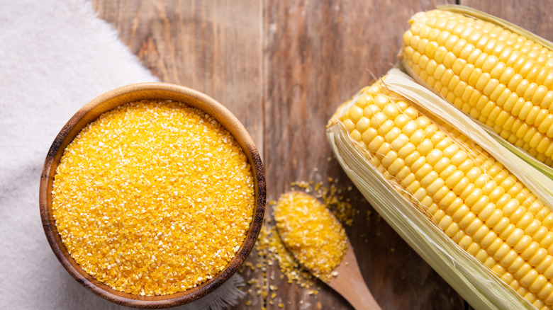 Ground corn meal