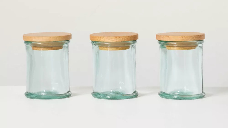 three spice jars