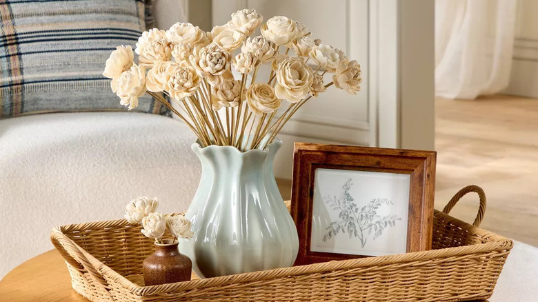 sketched branches framed wall art