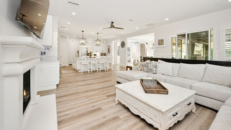 Open concept floor plan