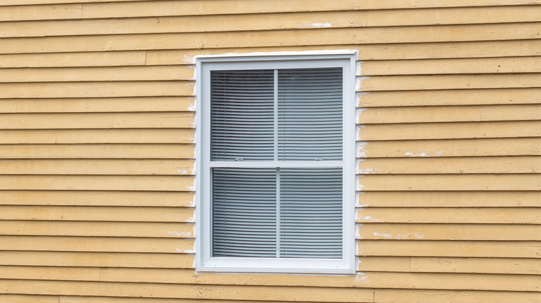Home with vinyl siding in need of painting