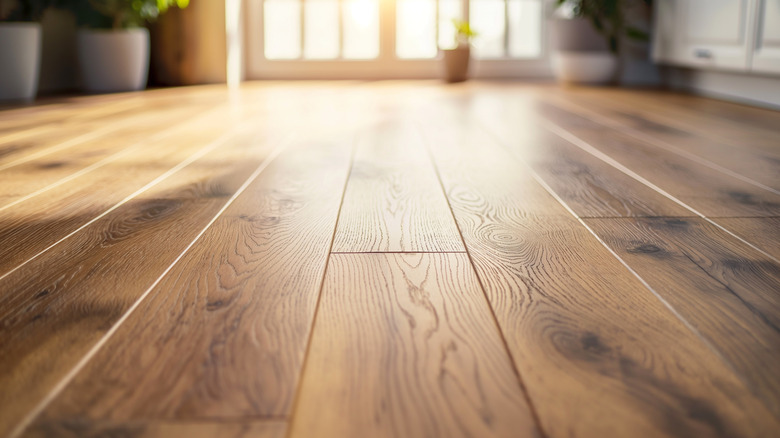 a finished oak hardwood floor