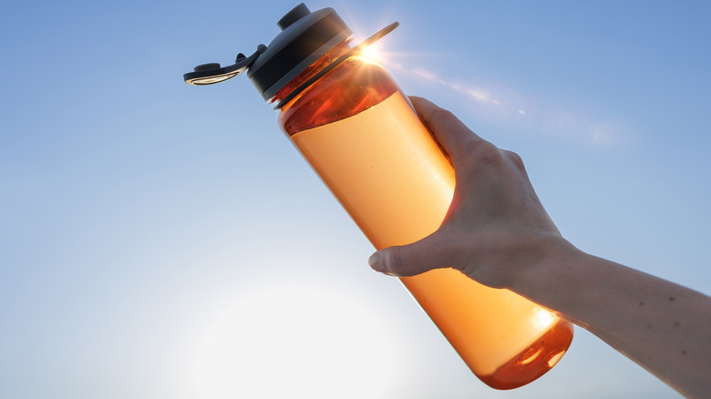water bottle in the sunlight