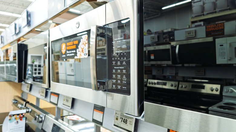 The appliance section of home depot