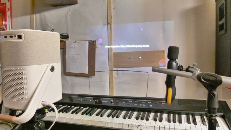 Momentarily projecting in order to turn on the Bluetooth speaker functionality