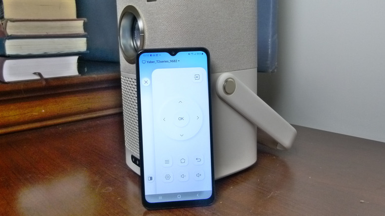 The Yaber mobile app in remote control mode