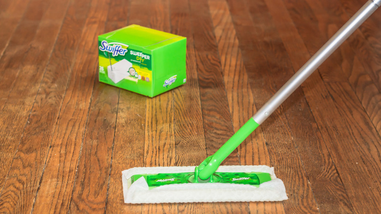 Swiffer dry cloths and sweeper