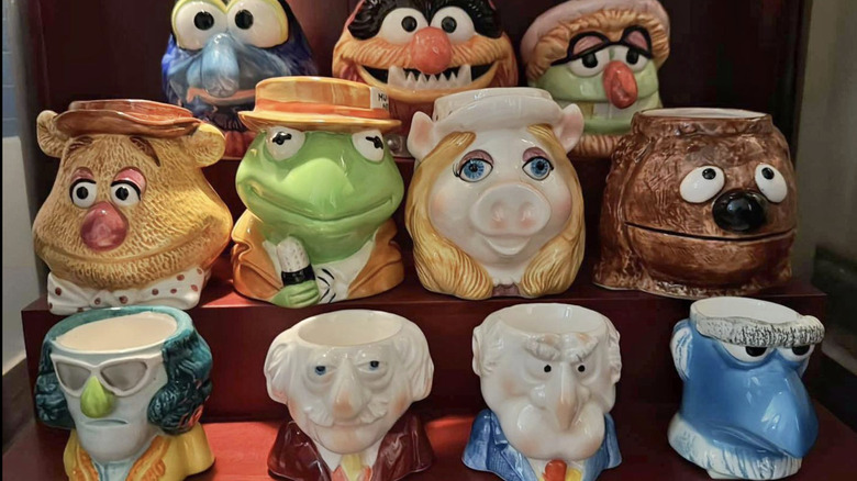 set of Muppet mugs and egg cups