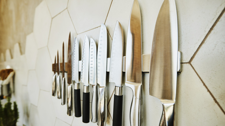 Knives on a wall
