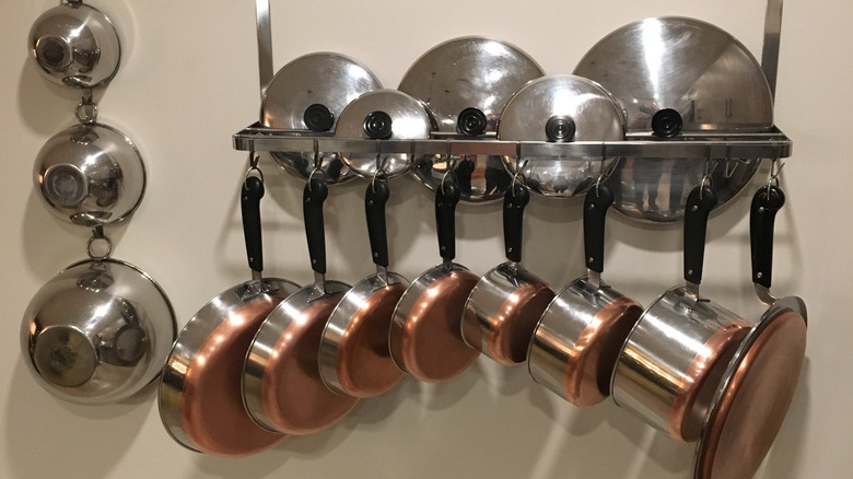 A set of Revere Ware cookware