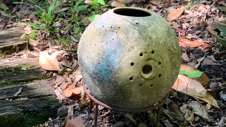A McCartys pottery piece outdoors