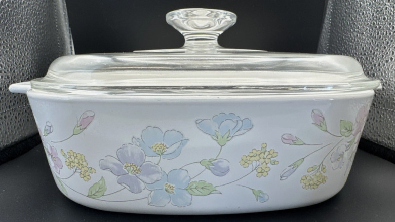 pastel bouquet casserole dish