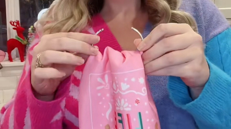 Kitchen towel hack with binder ring