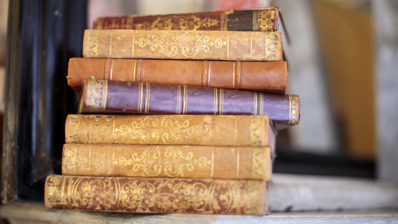 Stack of old books
