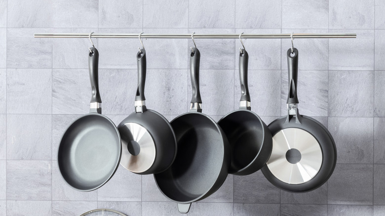 hanging pots and pans