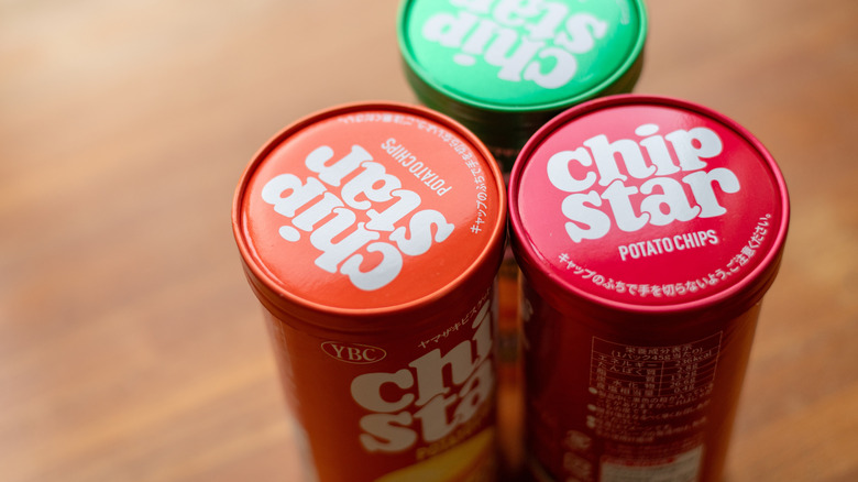 Chips in cylindrical packages on a table