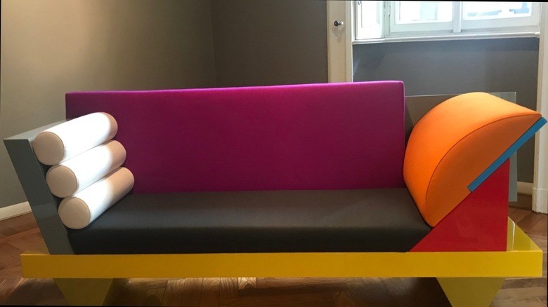 A Memphis-Milano-style sofa