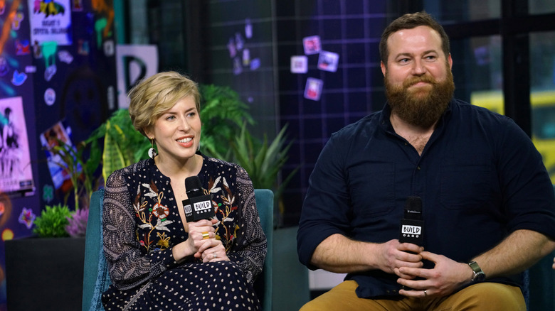Erin and Ben Napier on a talk show