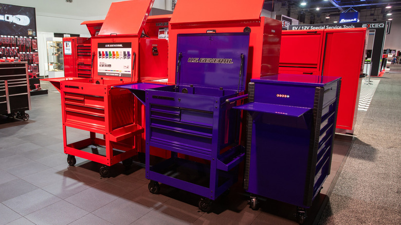 Five-drawer U.S. General mechanics carts