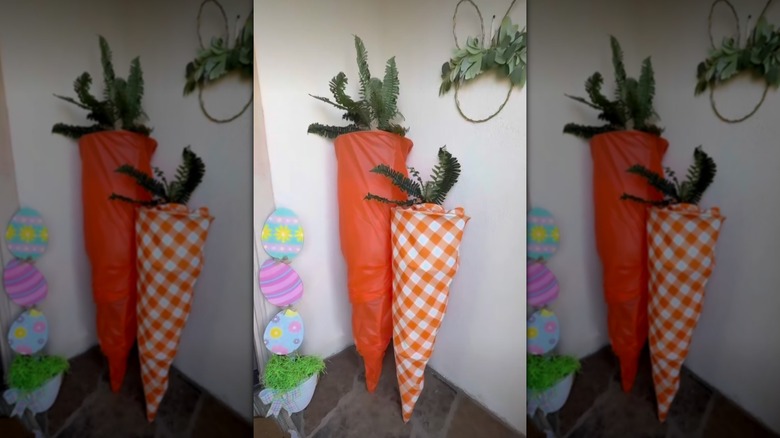 DIY carrot porch decor