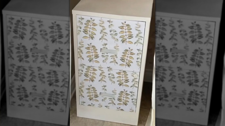 The finished decorated cabinet.