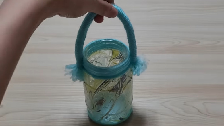 Glass jar lantern
