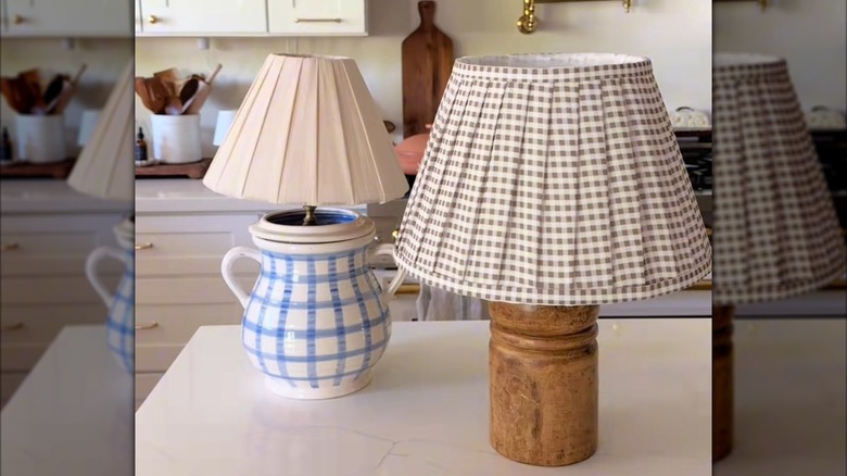 Vintage canisters turned into cordless lamps