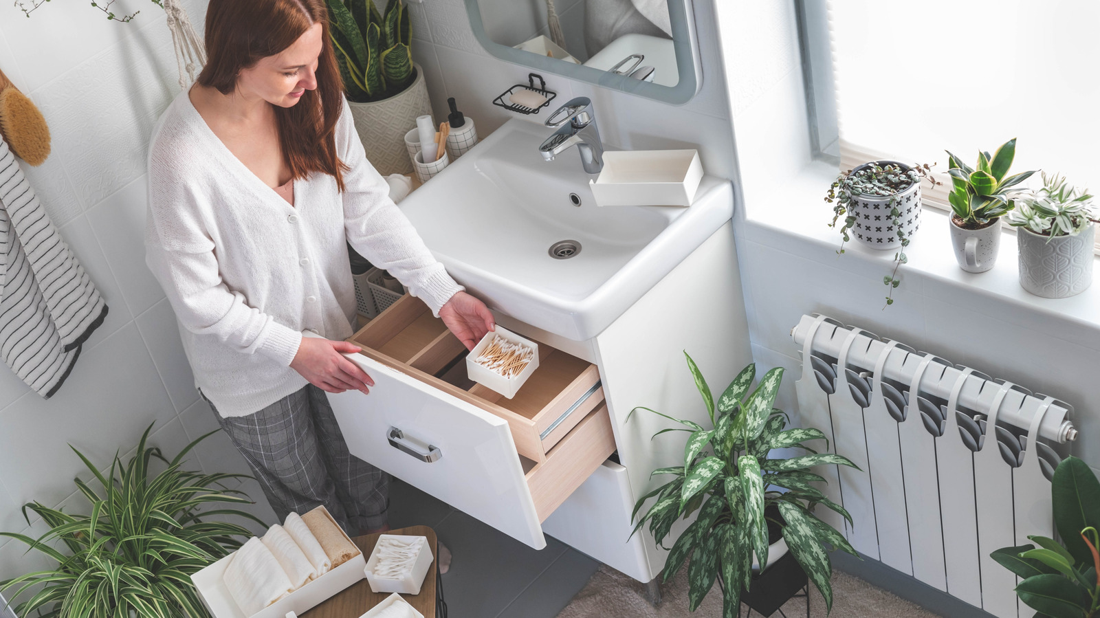 Turn Wood Trays Into A 3-Tier Bathroom Organizer With This Chic Dollar Tree DIY
