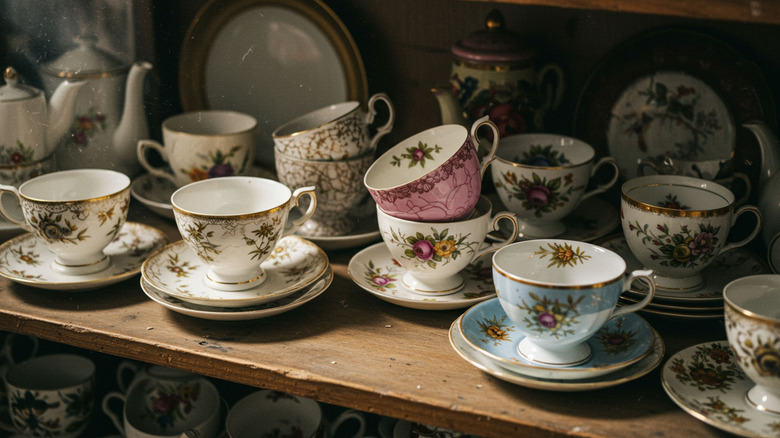 A collection of vintage teacups