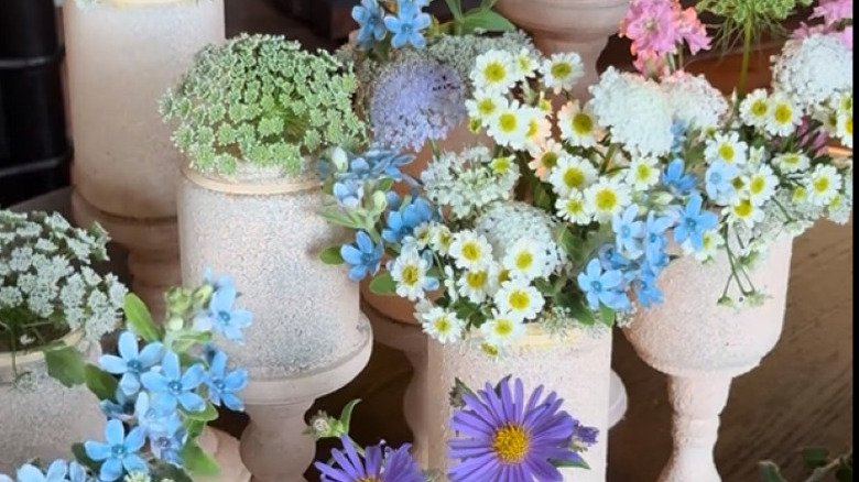Jam jar vase project finished