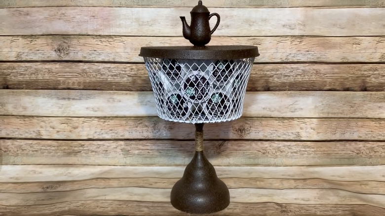 DIY Dollar tree basket with burner cover lid
