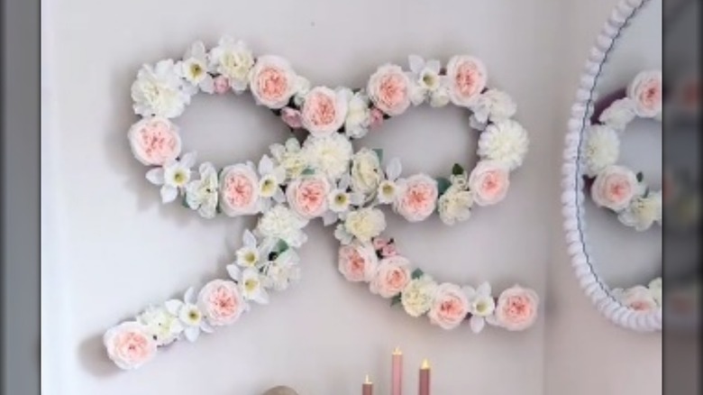 Floral bow wall art