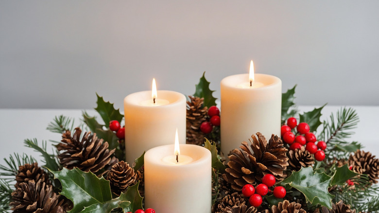 Christmas table centerpiece