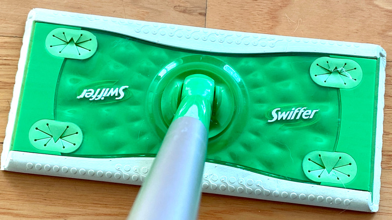 Swiffer on hardwood floor