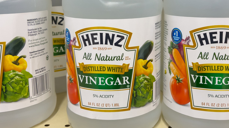 White vinegar on the shelf for sale